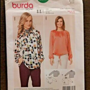 Burda Style 6697 Sewing Patterns Women's Tops/ Blouse Long Sleeves Sz 8-20